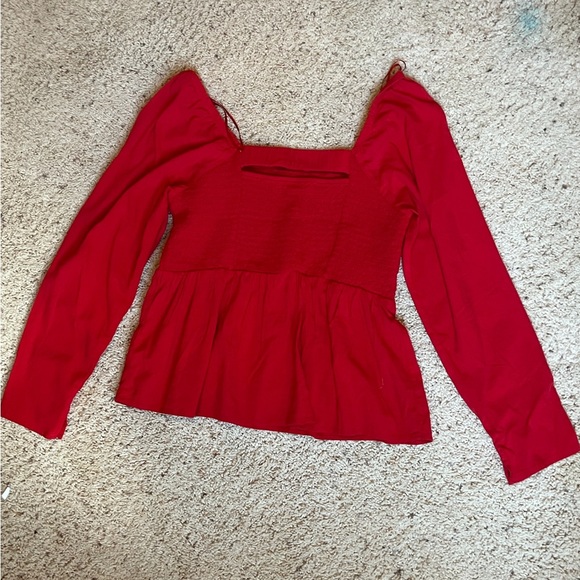 Old Navy Vibrant Red Blouse - Picture 1 of 2